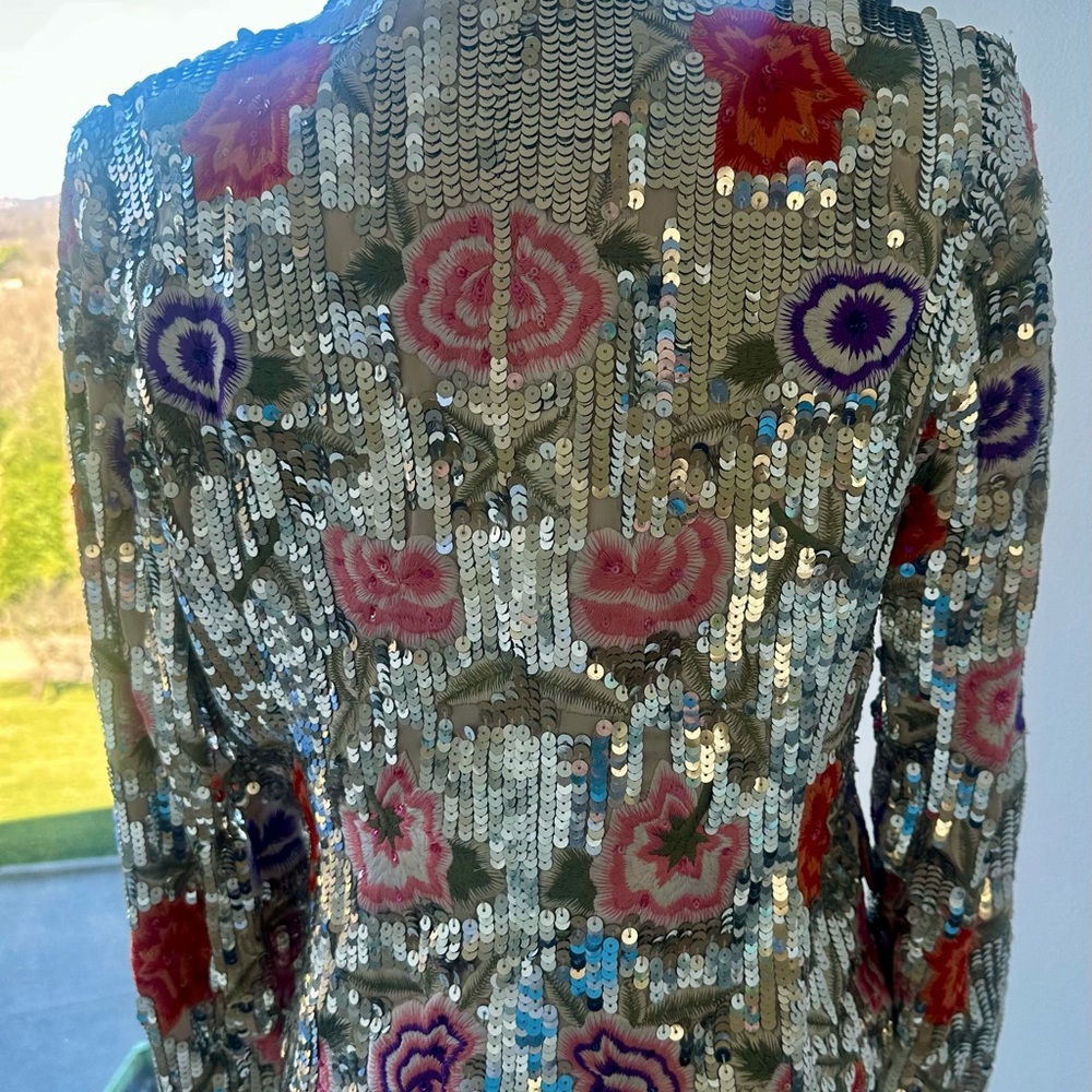 Alice + Olivia Multicolor Sequin Blazer - Picture 7 of 8
